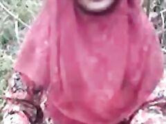 desi Bangla muslim Hijab beauty in forest